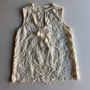 Cream Sleeveless Top by SEA